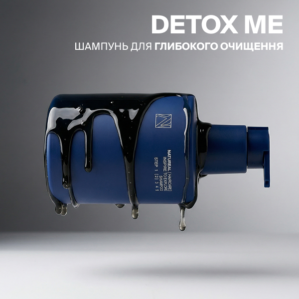 Безсульфатний шампунь з вугіллям та кофеїном DETOX ME